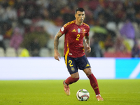 Pedro Porro right-back of Spain and Tottenham Hotspur during the UEFA Nations League 2024/25 League A Group A4 match between Spain and Serbi...