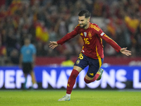 Alex Baena left winger of Spain and Villarreal CF celebrates after scoring his sides first goal during the UEFA Nations League 2024/25 Leagu...