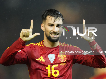 Alex Baena left winger of Spain and Villarreal CF celebrates after scoring his sides first goal during the UEFA Nations League 2024/25 Leagu...