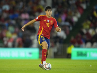 Pau Cubarsi centre-back of Spain and FC Barcelona during the UEFA Nations League 2024/25 League A Group A4 match between Spain and Serbia at...