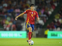 Pau Cubarsi centre-back of Spain and FC Barcelona during the UEFA Nations League 2024/25 League A Group A4 match between Spain and Serbia at...