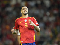 Joselu centre-forward of Spain and Al-Gharafa SC reacts during the UEFA Nations League 2024/25 League A Group A4 match between Spain and Ser...