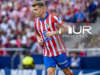 Alexander Sorloth of Atletico de Madrid is seen during the La Liga EA Sports 2024/25 football match between Atletico de Madrid and CD Legane...