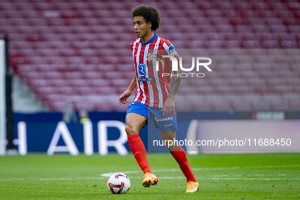 Axel Witsel of Atletico de Madrid is in action with the ball during the La Liga EA Sports 2024/25 football match between Atletico de Madrid...