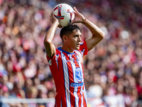 Nahuel Molina of Atletico de Madrid is seen during the La Liga EA Sports 2024/25 football match between Atletico de Madrid and CD Leganes at...