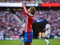 Antoine Griezmann of Atletico de Madrid appears disappointed after missing a goal during the La Liga EA Sports 2024/25 football match betwee...