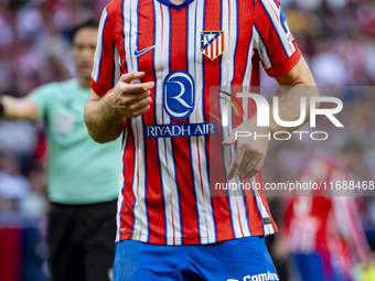 Alexander Sorloth of Atletico de Madrid is seen during the La Liga EA Sports 2024/25 football match between Atletico de Madrid and CD Legane...