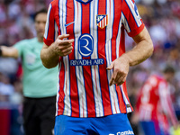 Alexander Sorloth of Atletico de Madrid is seen during the La Liga EA Sports 2024/25 football match between Atletico de Madrid and CD Legane...