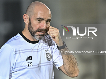 Felix Sanchez Bas, Head Coach of Al Sadd FC, looks on before the training session at Jassim Bin Hamad Stadium in Doha, Qatar, on October 20,...