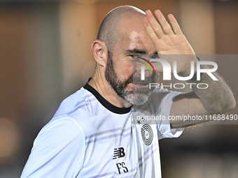 Felix Sanchez Bas, Head Coach of Al Sadd FC, looks on before the training session at Jassim Bin Hamad Stadium in Doha, Qatar, on October 20,...