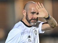 Felix Sanchez Bas, Head Coach of Al Sadd FC, looks on before the training session at Jassim Bin Hamad Stadium in Doha, Qatar, on October 20,...