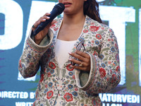 Bollywood actress Kajol promotes her upcoming film 'Do Patti' in Jaipur, Rajasthan, India, on October 21, 2024. (