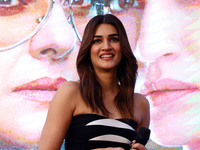 Bollywood actress Kirti Sanon promotes her upcoming film 'Do Patti' in Jaipur, Rajasthan, India, on October 21, 2024. (