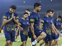 Persepolis FC players attend a training session at Jassim Bin Hamad Stadium in Doha, Qatar, on October 20, 2024, ahead of the AFC Champions...