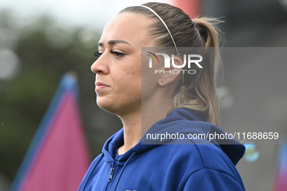 Katie McCabe (11 Arsenal) participates in the Barclays FA Women's Super League match between West Ham United and Arsenal at the Chigwell Con...