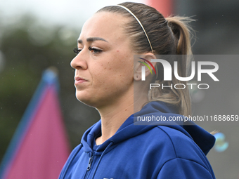 Katie McCabe (11 Arsenal) participates in the Barclays FA Women's Super League match between West Ham United and Arsenal at the Chigwell Con...