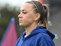 Katie McCabe (11 Arsenal) participates in the Barclays FA Women's Super League match between West Ham United and Arsenal at the Chigwell Con...