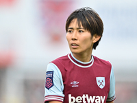 Riko Ueki (9 West Ham) looks on during the Barclays FA Women's Super League match between West Ham United and Arsenal at the Chigwell Constr...