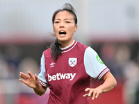 Li Mengwen (26 West Ham) participates in the Barclays FA Women's Super League match between West Ham United and Arsenal at the Chigwell Cons...