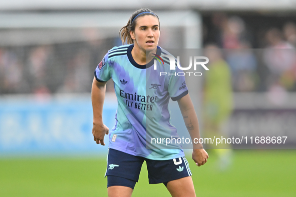 Mariona Caldentey (8 Arsenal) participates in the Barclays FA Women's Super League match between West Ham United and Arsenal at the Chigwell...