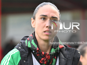 Goalkeeper Manuela Zinsberger of Arsenal stands after the final whistle during the Barclays FA Women's Super League match between West Ham U...