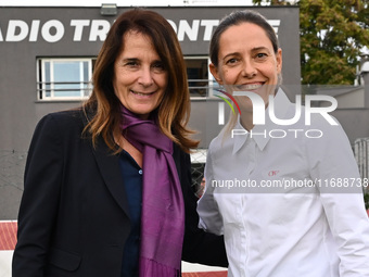 Elisabetta Bavagnoli of A.S. Roma and Elisabet Spina of A.C. Milan participate during the 7th day of the Serie A Femminile eBay Championship...