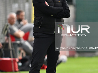 Alessandro Spugna coaches A.S. Roma Femminile during the 7th day of the Serie A Femminile eBay Championship between A.S. Roma and A.C. Milan...