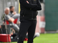 Alessandro Spugna coaches A.S. Roma Femminile during the 7th day of the Serie A Femminile eBay Championship between A.S. Roma and A.C. Milan...