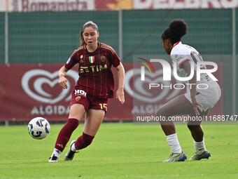 Giulia Dragoni of A.S. Roma Femminile and Chante-Mary Dompig of A.C. Milan Femminile are in action during the 7th day of the Serie A Femmini...