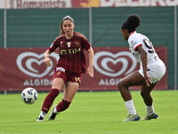 Giulia Dragoni of A.S. Roma Femminile and Chante-Mary Dompig of A.C. Milan Femminile are in action during the 7th day of the Serie A Femmini...