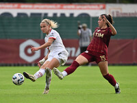 Emma Koivisto of A.C. Milan Femminile and Giulia Dragoni of A.S. Roma Femminile are in action during the 7th day of the Serie A Femminile eB...