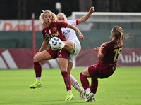 Alayah Pilgrim of A.S. Roma Femminile and Emma Koivisto of A.C. Milan Femminile are in action during the 7th day of the Serie A Femminile eB...