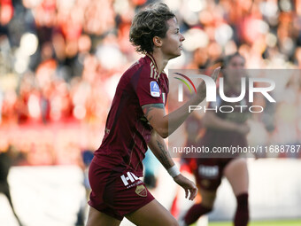 Valentina Giacinti of A.S. Roma Femminile celebrates after scoring the goal of 2-1 during the 7th day of the Serie A Femminile eBay Champion...