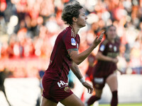 Valentina Giacinti of A.S. Roma Femminile celebrates after scoring the goal of 2-1 during the 7th day of the Serie A Femminile eBay Champion...