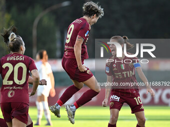 Valentina Giacinti of A.S. Roma Femminile celebrates after scoring the goal of 2-1 during the 7th day of the Serie A Femminile eBay Champion...