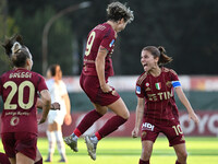 Valentina Giacinti of A.S. Roma Femminile celebrates after scoring the goal of 2-1 during the 7th day of the Serie A Femminile eBay Champion...