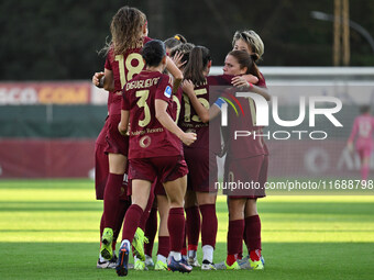 Valentina Giacinti of A.S. Roma Femminile celebrates after scoring the goal of 2-1 during the 7th day of the Serie A Femminile eBay Champion...