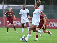 Allyson Swaby of A.C. Milan Femminile is in action during the 7th day of the Serie A Femminile eBay Championship between A.S. Roma and A.C....