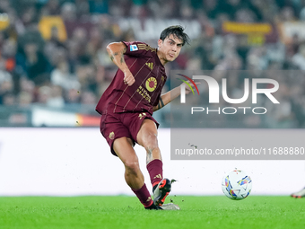 Paulo Dybala of AS Roma during the Serie A Enilive match between AS Roma and FC Internazionale at Stadio Olimpico on October 20, 2024 in Rom...