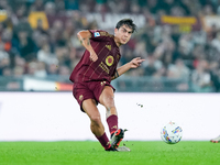 Paulo Dybala of AS Roma during the Serie A Enilive match between AS Roma and FC Internazionale at Stadio Olimpico on October 20, 2024 in Rom...