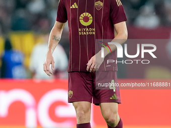 Bryan Cristante of AS Roma during the Serie A Enilive match between AS Roma and FC Internazionale at Stadio Olimpico on October 20, 2024 in...