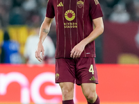 Bryan Cristante of AS Roma during the Serie A Enilive match between AS Roma and FC Internazionale at Stadio Olimpico on October 20, 2024 in...