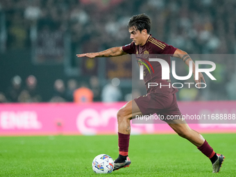 Paulo Dybala of AS Roma during the Serie A Enilive match between AS Roma and FC Internazionale at Stadio Olimpico on October 20, 2024 in Rom...