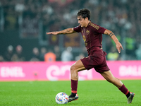 Paulo Dybala of AS Roma during the Serie A Enilive match between AS Roma and FC Internazionale at Stadio Olimpico on October 20, 2024 in Rom...