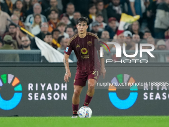 Paulo Dybala of AS Roma during the Serie A Enilive match between AS Roma and FC Internazionale at Stadio Olimpico on October 20, 2024 in Rom...