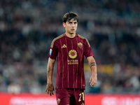 Paulo Dybala of AS Roma looks on during the Serie A Enilive match between AS Roma and FC Internazionale at Stadio Olimpico on October 20, 20...