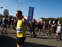 Competitors participate in the 10th Cracovia Royal Half Marathon at Tauron Arena in Krakow, Poland, on October 20, 2024. The Cracovia Royal...