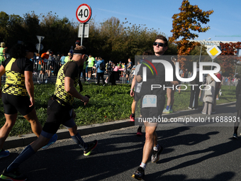 Competitors participate in the 10th Cracovia Royal Half Marathon at Tauron Arena in Krakow, Poland, on October 20, 2024. The Cracovia Royal...