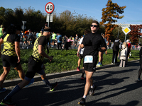 Competitors participate in the 10th Cracovia Royal Half Marathon at Tauron Arena in Krakow, Poland, on October 20, 2024. The Cracovia Royal...