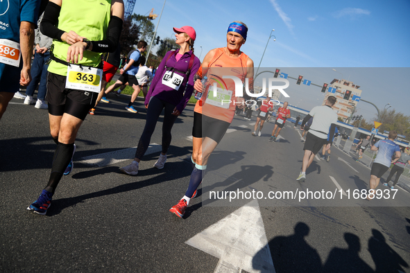 Competitors participate in the 10th Cracovia Royal Half Marathon at Tauron Arena in Krakow, Poland, on October 20, 2024. The Cracovia Royal...